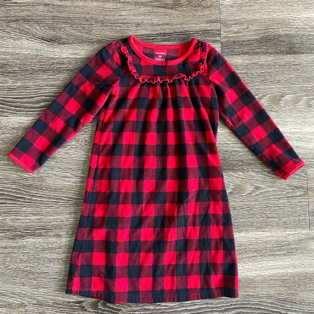 Red Buffalo Print Pajamas Size 5